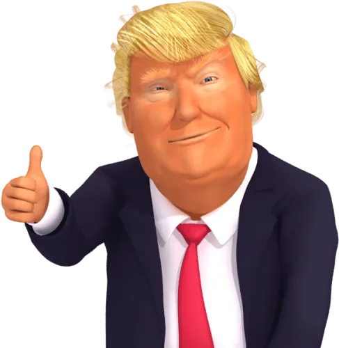 Transparent Like Thumb Png - Donald Trump Smile Thumbs Up
