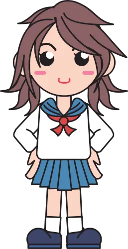 Japanese School Girl Clip Arts - School Girl Uniform Clipart