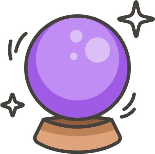 Transparent Crystal Clipart - Emoji Crystal Ball Png