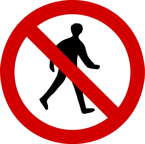 Transparent No Entry Png - No Entry For Pedestrians
