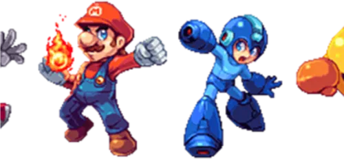 Transparent Smash Bros Png - Super Smash Bros Characters Pixel Art