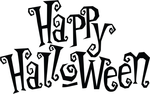 Clip Art Happy Halloween Font - Happy Halloween Clipart Black And White