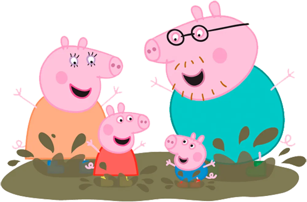 Transparent Peppa Pig Clipart - Peppa Pig Family Clipart