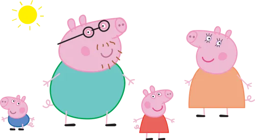 Peppa Pig Family Logo Transparent Png Clip Art Image - Printable Peppa Pig Family