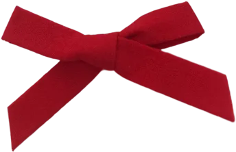 Red Fabric Bow - Fabric Ribbon Png Red