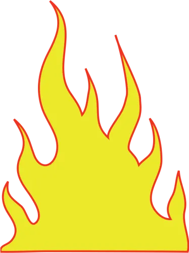 Vector Flame Clipart Image - Yellow Flames