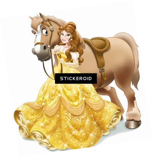 Belle And Beast Beauty Disney The - Princess Belle And Horse