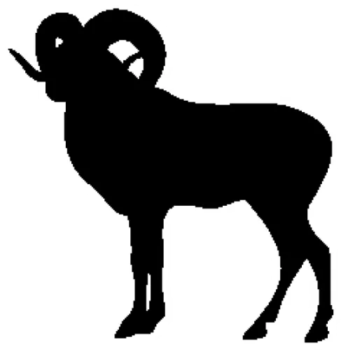 Goat Priangan Sheep Vector Graphics Bighorn Sheep Clip - Big Horned Sheep In Silhouette