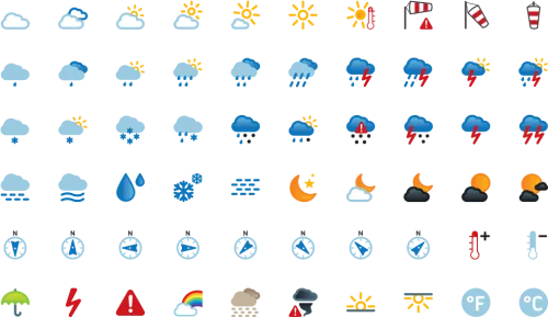 Picons Weather - Full Preview - Weather Icons Png Transparent