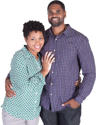 African American Couple Posing Together And Smiling - African American Couple Png