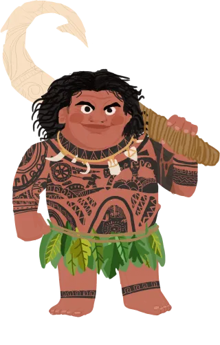 Moana Clipart Maori People - Maui Bebe Moana Png