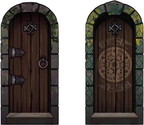 Dungeonland Door Token Board Game Fantasy Rpg Token - Home Door
