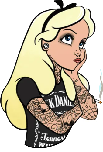 Alice In Wonderland Ariel Disney Princess Punk Rock - Princesse Disney Punk Rock