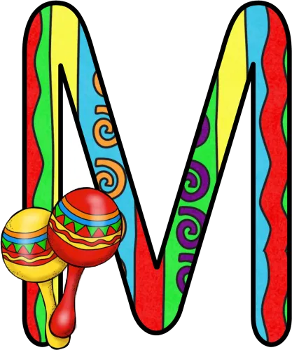 Ch B Alfabeto May - Alphabet Mexican Fiesta Fiesta Letters