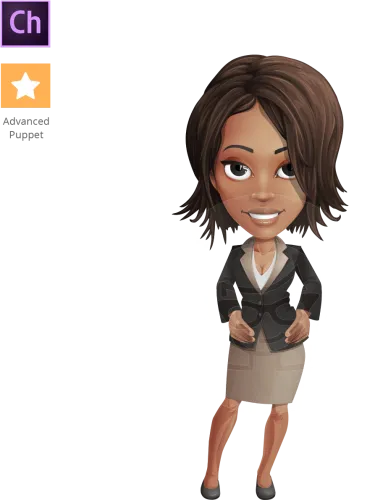 African-american Business Woman Character Animator - African American Puppet