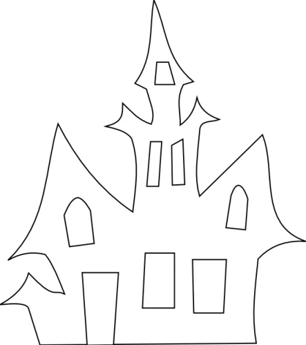Clip Art Haunted Houses Clip Art - Black And White Clip Art Of A Haunted House