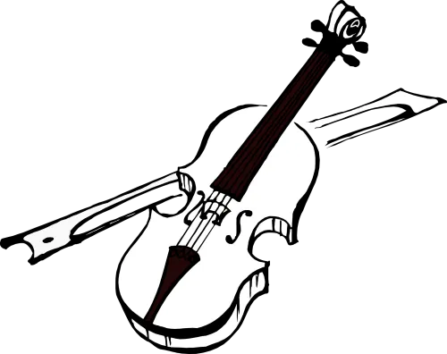 Violin Clip Art - Violin Clipart Black And White