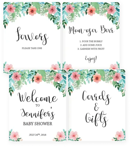 Printable Baby Shower Signs - Free Printable Template Baby Shower Signs