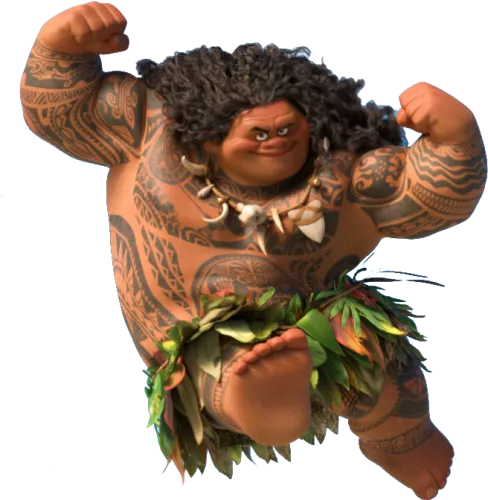 Moana Maui Background Tattoos Png - Moana All The Characters