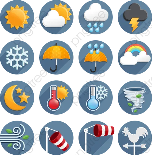Weather Icons Png Transparent - Weather Icon Clipart
