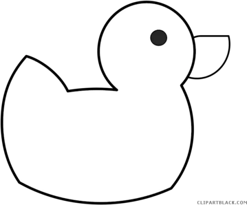 Black And White Rubber Duck Animal Free Black White - Black And White Rubber Duck Clip Art