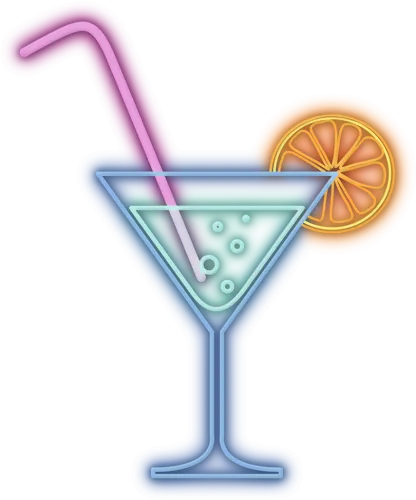 Neon Drinks Ftestickers Stickers Autocollants Smile - Neon Cocktail Png