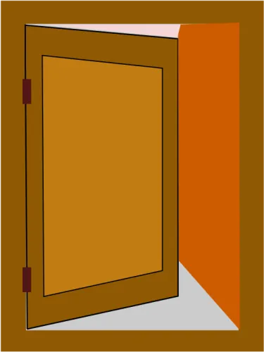 Door Cartoon Png Wooden Room Door Clip Art At Clker - Opening Door Clipart Gif