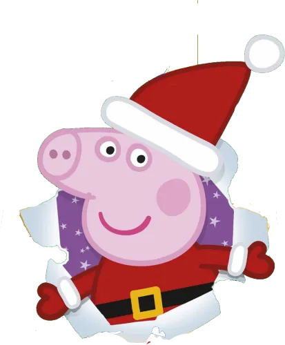 Peppa Pig Christmas Clipart Black And White - Peppa Pig Christmas Clipart