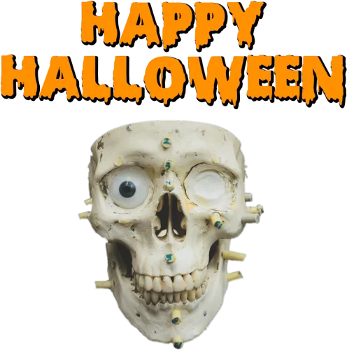 Happy Halloween Skull Clip Arts - Witch Happy Halloween Png