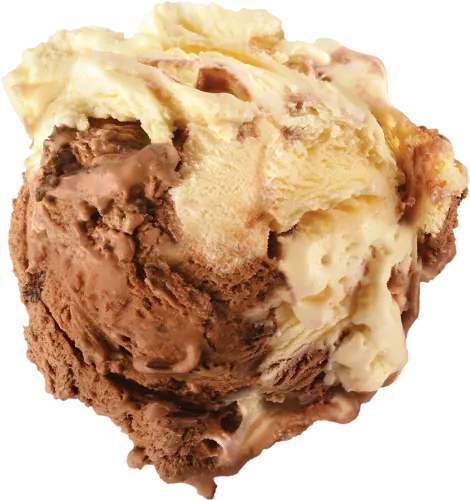 Chocolate Ice Cream Scoop - Vanilla Chocolate Ice Cream