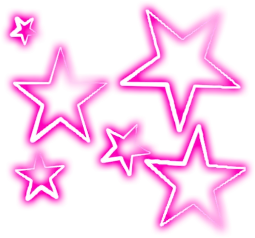 Stars Star Effect Ftestickers Stickers Autocollants - Estrellas Neon Png