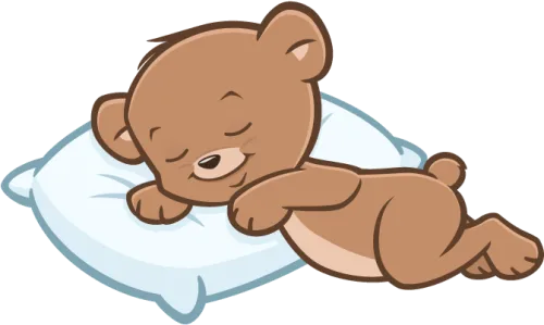 Sleepover Clipart Teddy Bear - Teddy Bear Sleeping Cartoon