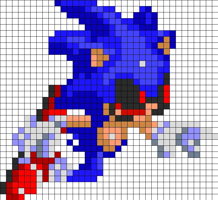Sonic Exe I Came To You Perler Bead Pattern / Bead - Sonic Exe Mania Sprite Sheet
