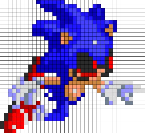 Sonic Exe I Came To You Perler Bead Pattern / Bead - Sonic Exe Mania Sprite Sheet