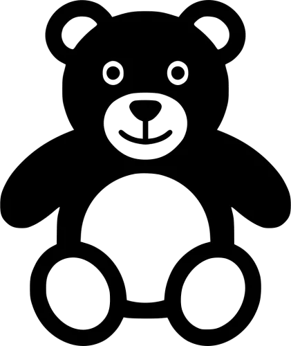 Teddy Bear - Clip Art Black Teddy Bear