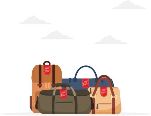 Cabin Baggage Is Less Than 7kg In Weight - Baggage Png