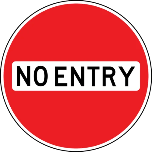 Red No Entry Png Transparent Image - No Entry