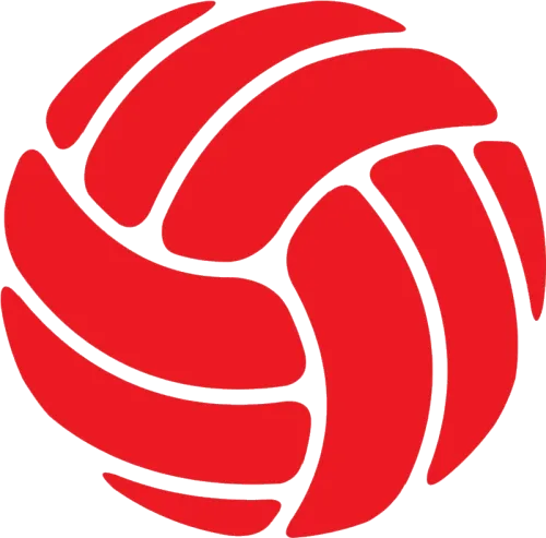 Volleyball Volleyball- Red Rgb Ymca Clipart Transparent - Red And White Volleyball Clipart