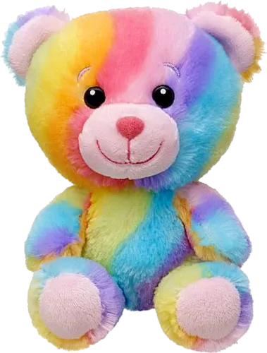 Transparent Teddy Bear Png - Cute Rainbow Teddy Bear