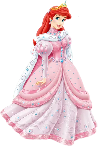 Little Ariel Belle Transparent Disney The Dress Clipart - Disney Princess Ariel Pink Dress