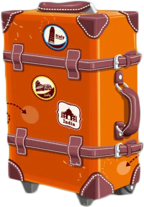 Luggage Png Background Image - Transparent Background Suitcase Cartoon
