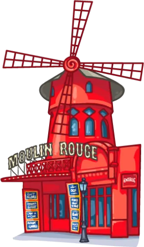 Moulin Rouge Paris - Paris Moulin Rouge Clipart