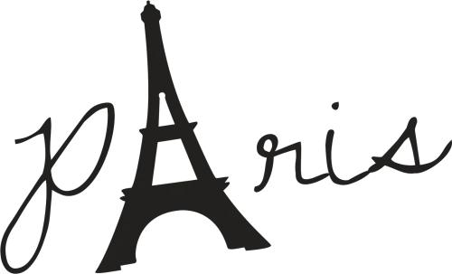 Paris Group Clip Art - Black And White Paris Clipart