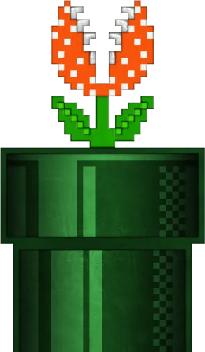 Brulescorrupted Real Life 8 Bit Piranha Plant By Brulescorrupted - Piranha Plant 8 Bit Mario