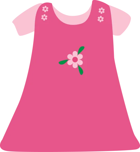 Baby Girl Pink Dress - Girl Dress Clip Art