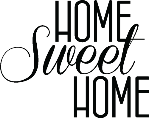 Stickers Muraux Citations - Home Sweet Home Transparent Background