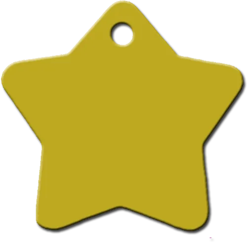 Placa Personalizada Para Perro Estrella Dorada - Plaquita En Forma De Estrella Png