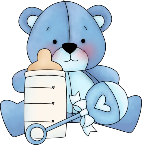 Blue Teddy Bear Clipart - Clip Art Blue Teddy Bear