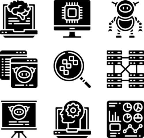 Machine Learning - Machine Learning Icon Logo