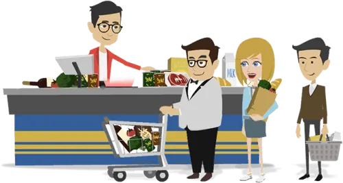 Grocery Store Manager - Super Market Billing Clipart